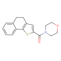 Chemical structure of 4-{4H,5H-naphtho[1,2-b]thiophene-2-carbonyl}morpholine - CSSB00026321400