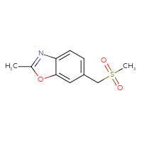 Chemical structure of 6-(methanesulfonylmethyl)-2-methyl-1,3-benzoxazole - CSSB02517988454