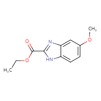 Chemical structure of ethyl 5-methoxy-1H-1,3-benzodiazole-2-carboxylate - CSSB00005925946