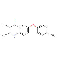 Chemical structure of 2,3-dimethyl-6-(4-methylphenoxy)-1,4-dihydroquinolin-4-one - CSSB00000693105