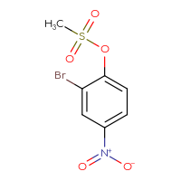 Chemical structure of 2-bromo-4-nitrophenyl methanesulfonate - CSSB00114176240
