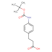 Chemical structure of 3-(4-{[(tert-butoxy)carbonyl]amino}phenyl)propanoic acid - CSSB00012351341
