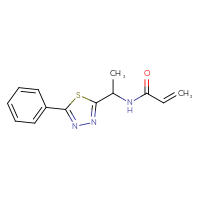 Chemical structure of N-[1-(5-phenyl-1,3,4-thiadiazol-2-yl)ethyl]prop-2-enamide - CSSB21332077708