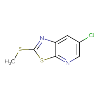 Chemical structure of 6-chloro-2-(methylsulfanyl)-[1,3]thiazolo[5,4-b]pyridine - CSSB03552263153