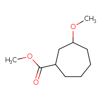Chemical structure of methyl 3-methoxycycloheptane-1-carboxylate - CSSB00038889712