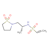 Chemical structure of N-[(2R)-1-(1,1-dioxo-1λ⁶,2-thiazolidin-2-yl)propan-2-yl]ethene-1-sulfonamide - CSSB09887901875