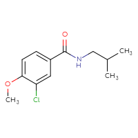 Chemical structure of 3-chloro-4-methoxy-N-(2-methylpropyl)benzamide - CSSB00037991261