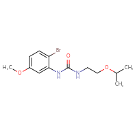 Chemical structure of 1-(2-bromo-5-methoxyphenyl)-3-[2-(propan-2-yloxy)ethyl]urea - CSSB02021592385