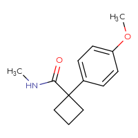 Chemical structure of 1-(4-methoxyphenyl)-N-methylcyclobutane-1-carboxamide - CSSB00067752647