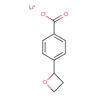 Chemical structure of lithium(1+) 4-(oxetan-2-yl)benzoate - CSSB06256046752