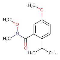 Chemical structure of N,5-dimethoxy-N-methyl-2-(propan-2-yl)benzamide - CSSB06884287386
