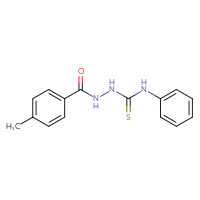 Chemical structure of 4-methyl-N-[(phenylcarbamothioyl)amino]benzamide - CSSB00020600355