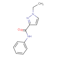 Chemical structure of 1-ethyl-N-phenyl-1H-pyrazole-3-carboxamide - CSSB00010187847