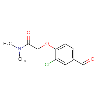 Chemical structure of 2-(2-chloro-4-formylphenoxy)-N,N-dimethylacetamide - CSSB00011523232