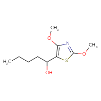 Chemical structure of 1-(2,4-dimethoxy-1,3-thiazol-5-yl)pentan-1-ol - CSSB00015033298