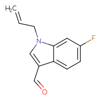 Chemical structure of 6-fluoro-1-(prop-2-en-1-yl)-1H-indole-3-carbaldehyde - CSSB00010186728