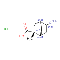 Chemical structure of rac-(1R,2R,4R,5R)-5-amino-2-methylbicyclo[2.2.2]octane-2-carboxylic acid hydrochloride - CSSB20620678731