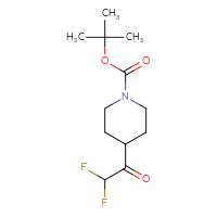 Chemical structure of tert-butyl 4-(2,2-difluoroacetyl)piperidine-1-carboxylate - CSSB00103054117