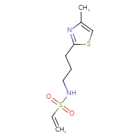 Chemical structure of N-[3-(4-methyl-1,3-thiazol-2-yl)propyl]ethene-1-sulfonamide - CSSB21332102604
