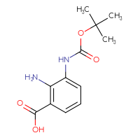 Chemical structure of 2-amino-3-{[(tert-butoxy)carbonyl]amino}benzoic acid - CSSB00010205291