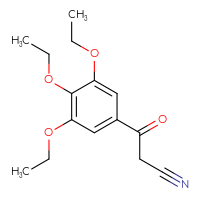 Chemical structure of 3-oxo-3-(3,4,5-triethoxyphenyl)propanenitrile - CSSB00015258246