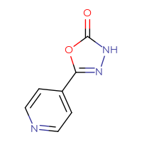 Chemical structure of 5-(pyridin-4-yl)-2,3-dihydro-1,3,4-oxadiazol-2-one - CSSB00011806841