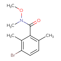 Chemical structure of 3-bromo-N-methoxy-N,2,6-trimethylbenzamide - CSSB01992563529