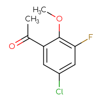 Chemical structure of 1-(5-chloro-3-fluoro-2-methoxyphenyl)ethan-1-one - CSSB00015805833