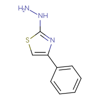 Chemical structure of 2-hydrazinyl-4-phenyl-1,3-thiazole - CSSB00000189610