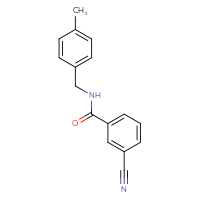 Chemical structure of 3-cyano-N-[(4-methylphenyl)methyl]benzamide - CSSB00000739999
