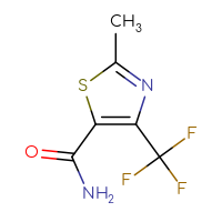 Chemical structure of 2-methyl-4-(trifluoromethyl)-1,3-thiazole-5-carboxamide - CSSB00000066024