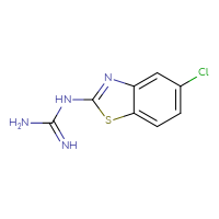 Chemical structure of N-(5-chloro-1,3-benzothiazol-2-yl)guanidine - CSSB00010243415