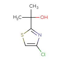 Chemical structure of 2-(4-chloro-1,3-thiazol-2-yl)propan-2-ol - CSSB06256073061