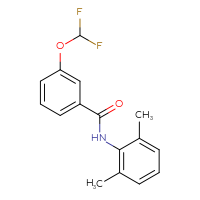 Chemical structure of 3-(difluoromethoxy)-N-(2,6-dimethylphenyl)benzamide - CSSB00026275779