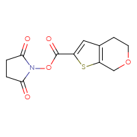 Chemical structure of 2,5-dioxopyrrolidin-1-yl 4H,5H,7H-thieno[2,3-c]pyran-2-carboxylate - CSSB06322383552