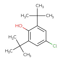 Chemical structure of 2,6-di-tert-butyl-4-chlorophenol - CSSB00009992352