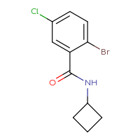 Chemical structure of 2-bromo-5-chloro-N-cyclobutylbenzamide - CSSB00011908565
