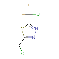 Chemical structure of 2-(chlorodifluoromethyl)-5-(chloromethyl)-1,3,4-thiadiazole - CSSB00159323320