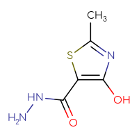 Chemical structure of 4-hydroxy-2-methyl-1,3-thiazole-5-carbohydrazide - CSSB03439606098
