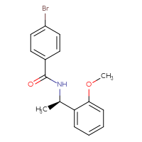 Chemical structure of 4-bromo-N-[(1R)-1-(2-methoxyphenyl)ethyl]benzamide - CSSB02042003803