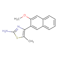 Chemical structure of 4-(3-methoxynaphthalen-2-yl)-5-methyl-1,3-thiazol-2-amine - CSSB20539398615