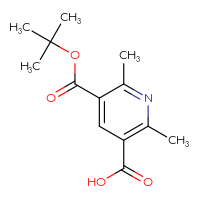 Chemical structure of 5-[(tert-butoxy)carbonyl]-2,6-dimethylpyridine-3-carboxylic acid - CSSB20620690094