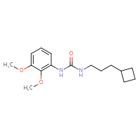Chemical structure of 3-(3-cyclobutylpropyl)-1-(2,3-dimethoxyphenyl)urea - CSSB02053378746