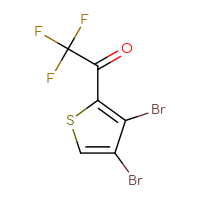 Chemical structure of 1-(3,4-dibromothiophen-2-yl)-2,2,2-trifluoroethan-1-one - CSSB00012920604