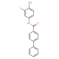 Chemical structure of N-(3-iodo-4-methylphenyl)-[1,1'-biphenyl]-4-carboxamide - CSSB00020575701
