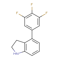 Chemical structure of 4-(3,4,5-trifluorophenyl)-2,3-dihydro-1H-indole - CSSB00002141883