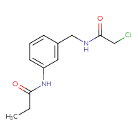 Chemical structure of N-{3-[(2-chloroacetamido)methyl]phenyl}propanamide - CSSB01998269665