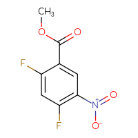 Chemical structure of methyl 2,4-difluoro-5-nitrobenzoate - CSSB00011298403
