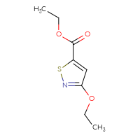 Chemical structure of ethyl 3-ethoxy-1,2-thiazole-5-carboxylate - CSSB06743120385