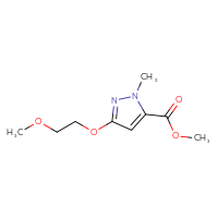 Chemical structure of methyl 3-(2-methoxyethoxy)-1-methyl-1H-pyrazole-5-carboxylate - CSSB21495861065